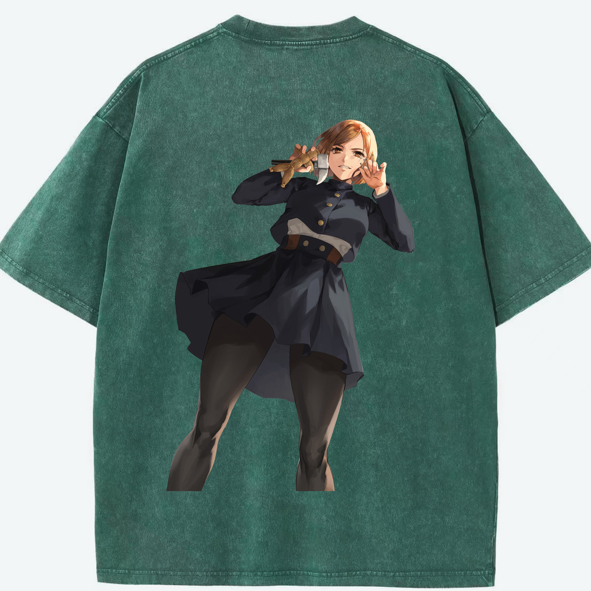 （画像用） 呪術廻戦 Jujutsu Kaisen 綿100% ヴィンテージ風 半袖Tシャツ（背面プリント）